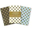 Opakowanie Notatnik złote kropki (3szt)