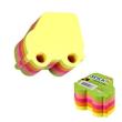Opakowanie Notes kostka Samochów mix 5 kolorów neon