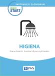 Pewny start Instrukcje zachowań Higiena. Autor: Diana Aksamit, Ewelina Młynarczyk-Karabin. Dadada.pl Okładka książki Pewny start Instrukcje zachowań Higiena