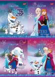 Opakowanie Zeszyt A5 w trzy linie 16 kartek Kraina Lodu 15 sztuk mix