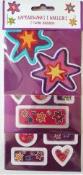 Opakowanie Naprasowanki i naklejki imienne (gwiazdki)