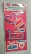 Opakowanie Naprasowanki i naklejki imienne (serca)