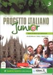 Progetto Italiano Junior 3 Zeszyt ćwiczeń. Autor: T. Marin. Dadada.pl Okładka książki Progetto Italiano Junior 3 Zeszyt ćwiczeń