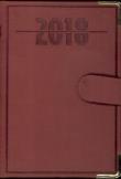Opakowanie Terminarz 2018 - B7 Lux Złocony z zapinką brązowy
