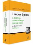 Okładka książki Umowy i pisma z zakresu materialnego prawa pracy z objaśnieniami + CD