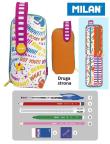 Opakowanie Multipiórnik MILAN owalny z 4 piórnikami SCARY MONSTERS 2 pomarańczowy