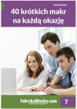 40 krótkich makr na każdą okazję. Autor: Chojnacki Krzysztof, Dynia Piotr. Dadada.pl Okładka książki 40 krótkich makr na każdą okazję