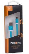 Opakowanie Kabel USB/Micro USB 1m niebieski PLUG&PLAY