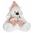 Opakowanie Miś Niels biały w różowej czapce 32cm