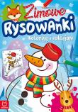 Zimowe rysowanki. Koloruję i naklejam. Autor: Opracowanie zbiorowe. Dadada.pl Okładka książki Zimowe rysowanki. Koloruję i naklejam