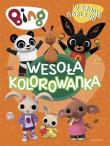 Bing. Wesoła kolorowanka z naklejkami. Autor: Ted Dewan. Dadada.pl Okładka książki Bing. Wesoła kolorowanka z naklejkami