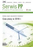 Czas Pracy w 2018 r.. Autor: Lenart Bożena, Podgórska Małgorzata. Dadada.pl Okładka książki Czas Pracy w 2018 r.