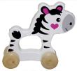 Opakowanie Drewniane zwierzątko do pchania Zebra