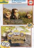 Opakowanie Minionki Puzzle Educa 2x50 drewniane
