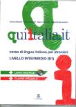 Qui Italia.it livello intermedio B1 podręcznik + 2 CD. Autor: Alberto Mazzetti, Falinelli, Servadio Bianca, Santeusanio Nicoletta. Dadada.pl Okładka książki Qui Italia.it livello intermedio B1 podręcznik + 2 CD