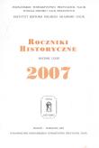 Opakowanie Roczniki historyczne  Rocznik LXXIII 2007