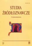 Opakowanie Studia źródłoznawcze Tom 55