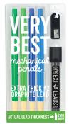 Opakowanie Zestaw Mechanicznych Ołówków. Niebieski. 4 Ołówki, 12 wkładów, temperówka.
