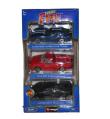 Opakowanie 3 pak autek różne modele 1:43 BBURAGO