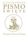 Ilustrowane Pismo Święte obwoluta Pamiątka I Komunii Świętej. Autor: J. Emmerson-Hicks. Dadada.pl Okładka książki Ilustrowane Pismo Święte obwoluta Pamiątka I Komunii Świętej