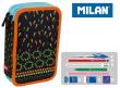 Opakowanie Piórnik MILAN 2-poziomowy z wyposażeniem SUPER HEROES czarny