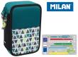 Opakowanie Piórnik MILAN 3-poziomowy z wyposażeniem GEO zielony