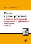Okładka książki Pisma procesowe i orzeczenia w sprawach o wykroczenia