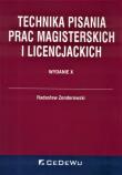 Technika pisania prac mag. i lic. wyd. 10. Autor: Zenderowski Radosław. Dadada.pl Okładka książki Technika pisania prac mag. i lic. wyd. 10