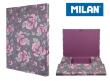 Opakowanie Teczka MILAN A4 gruba z gumką FLOWERS róż