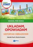 Pewny Start Wokół pór roku Układam, opowiadam Historyjki obrazkowe. Autor: Monika Pouch, Szczęsna Dorota. Dadada.pl Okładka książki Pewny Start Wokół pór roku Układam, opowiadam Historyjki obrazkowe