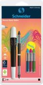 Opakowanie Pióro kulkowe SCHNEIDER Breeze NEON, M, białe/czarne + 5 x kartridż