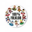 Opakowanie Przypinka mała - 100% folklor 37 mm FOLKSTAR