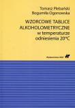 Wzorcowe tablice alkoholometryczne w temperaturze odniesienia 20 stopni Celsjusza. Autor: Plebański Tomasz, Ogonowska Bogumiła. Dadada.pl Okładka książki Wzorcowe tablice alkoholometryczne w temperaturze odniesienia 20 stopni Celsjusza