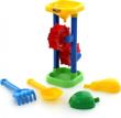 Opakowanie Zestaw nr 397 Młyn do piasku  h=308 mm, szufelka nr 7, grabki nr 7, foremki Owoce 2szt