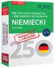 Okładka książki 250 ćwiczeń z gramatyki Niemiecki +250 zagadek