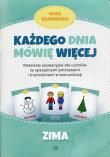 Każdego dnia mówię więcej - Zima. Autor: Olga Kłodnicka. Dadada.pl Okładka książki Każdego dnia mówię więcej - Zima