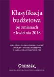 Okładka książki Klasyfikacja budżetowa po zmianach z kwietnia 2018