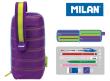 Opakowanie Multipiórnik MILAN owalny z 4 piórnikami COLOURS fiolet