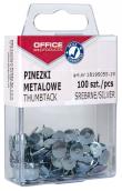 Pinezki metalowe srebrne OFFICE PRODUCTS 10x100 sztuk. Wydawca: Office Products. Dadada.pl Opakowanie Pinezki metalowe srebrne OFFICE PRODUCTS 10x100 sztuk
