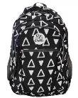 Opakowanie Plecak trzykomorowy czarny Trójkąty