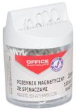 Pojemnik magnetyczny na spinacze okrągły ze spinaczami biały. Wydawca: Office Products. Dadada.pl Opakowanie Pojemnik magnetyczny na spinacze okrągły ze spinaczami biały