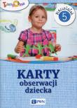 Trampolina Karty obserwacji dziecka Pięciolatek. Autor: Danuta Chrzanowska, Sękowska-Kozłowska Katarzyna. Dadada.pl Okładka książki Trampolina Karty obserwacji dziecka Pięciolatek
