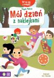 Uczę się i bawię. Mój dzień z naklejkami. Autor: Magda Malicka. Dadada.pl Okładka książki Uczę się i bawię. Mój dzień z naklejkami