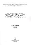 Okładka książki Archiwum kryminologii