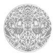 Opakowanie PODKŁADKA CERAMICZNA OKRĄGŁA 20CM KOGUTY GRAY