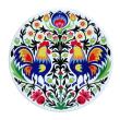 Opakowanie PODKŁADKA CERAMICZNA OKRĄGŁA 20CM KOGUTY KOLOR