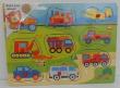 Opakowanie UKŁADANKA DREWNIANA POJAZDY Z PINEZKAMI 1572455