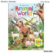 Opakowanie ZESTAW KREATYWNY Z NAKLEJKAMI ANIMAL WORLD 5353A