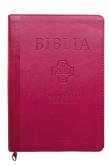 Biblia pierwszego Kościoła z paginatorami różowy. Autor: ks. prof.. Remigiusz Popowski SDB. Dadada.pl Okładka książki Biblia pierwszego Kościoła z paginatorami różowy