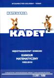 Okładka książki Matematyka z wesołym kangurem Kadet 2018